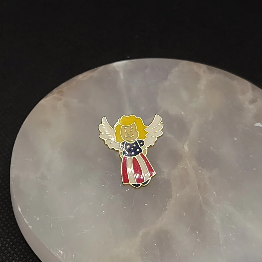 America's Guardian Angel Pin USA Political Patriotic Angel Pin | Aminco